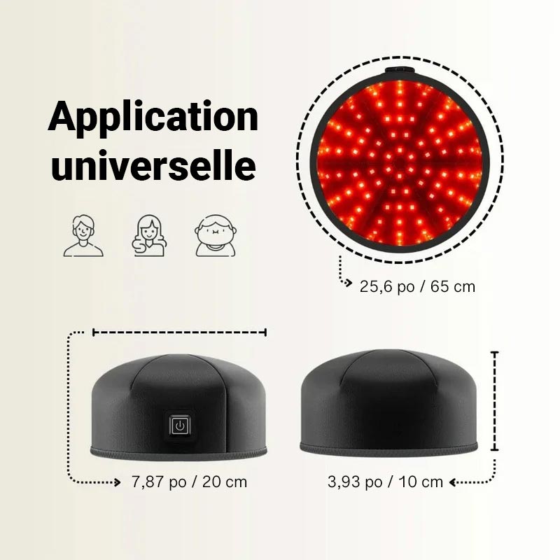 Casque de thérapie par lumière rouge